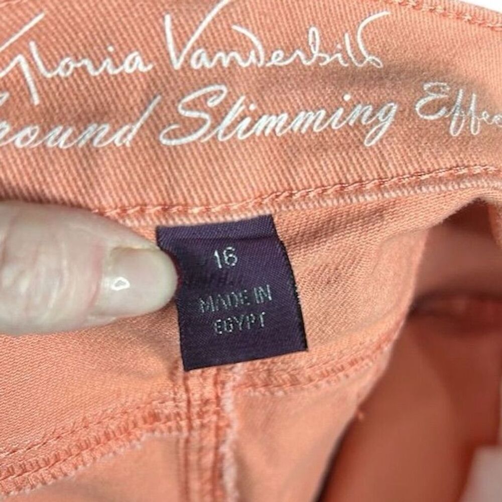 Gloria Vanderbilt Women's Capri Pants Size 16 Pink High-Rise Casual - Picture 2 of 3